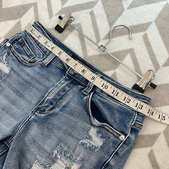 Judy Blues Lace patch size Small JB150042‎ Distressed Women's Shorts - Picture 7 of 9